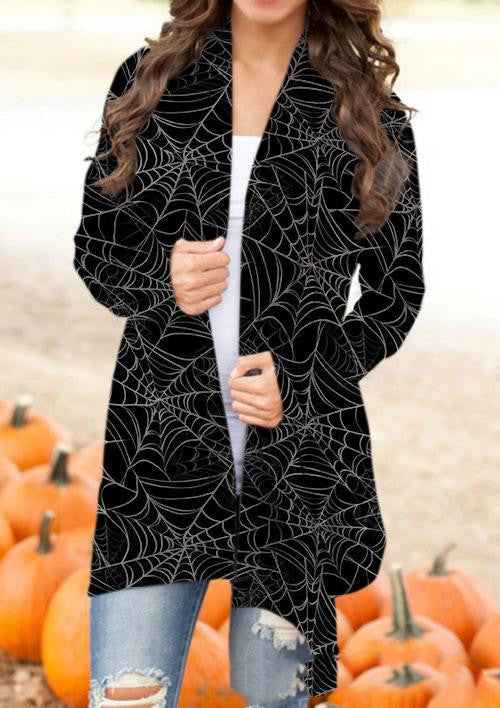 Halloween Digitaldruck Lässige Strickjacke Jacke Damen