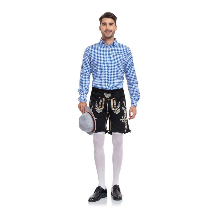 Traditional Beer Festival Men's Plaid Shirt