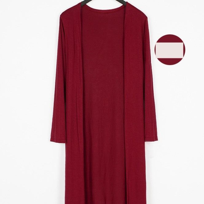 Lange modale Strickjacke Damen Schal Sonnenschutz Kleidung