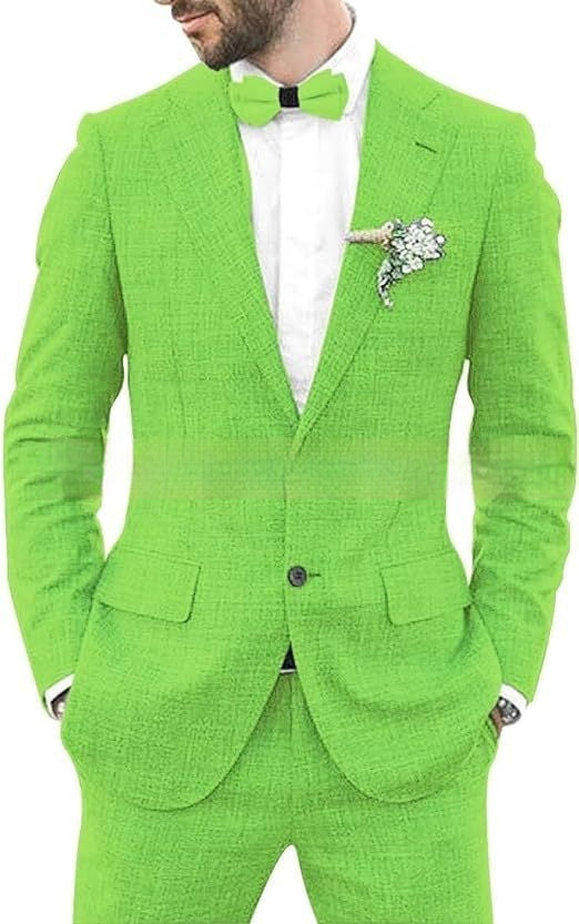 Herrenanzug Slim Fit – Leichter Anzug aus Leinenmischung für Hochzeit & Freizeit