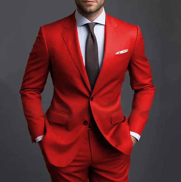 Herrenanzug Zweiteilig – Slim Fit Business Casual Anzug für Alltag & Anlass