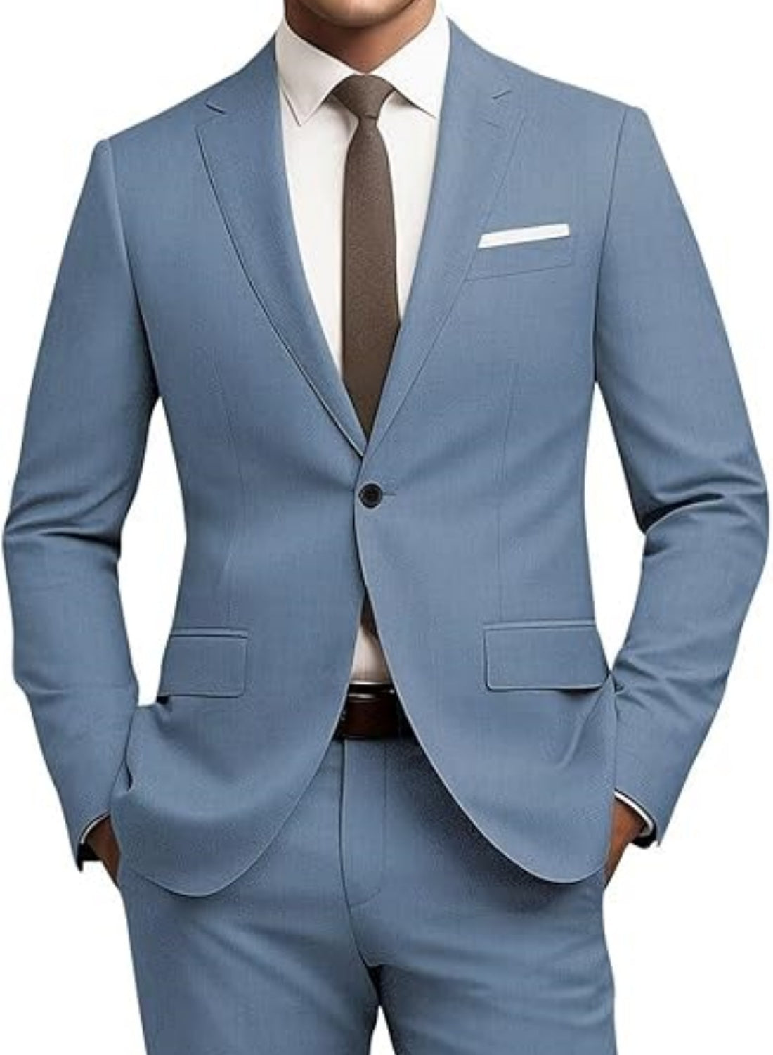 Herren Slim Fit Anzug – 2-teiliges Set für Business & Freizeit