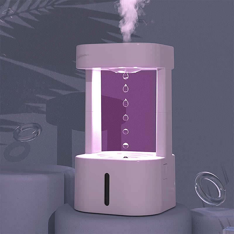 Kreativer Anti-Schwerkraft-Wassertropfen-Luftbefeuchter, Klimaanlage, Nebelspray, leises Schlafzimmerbüro für den Haushalt mit 580 ml Wassertank