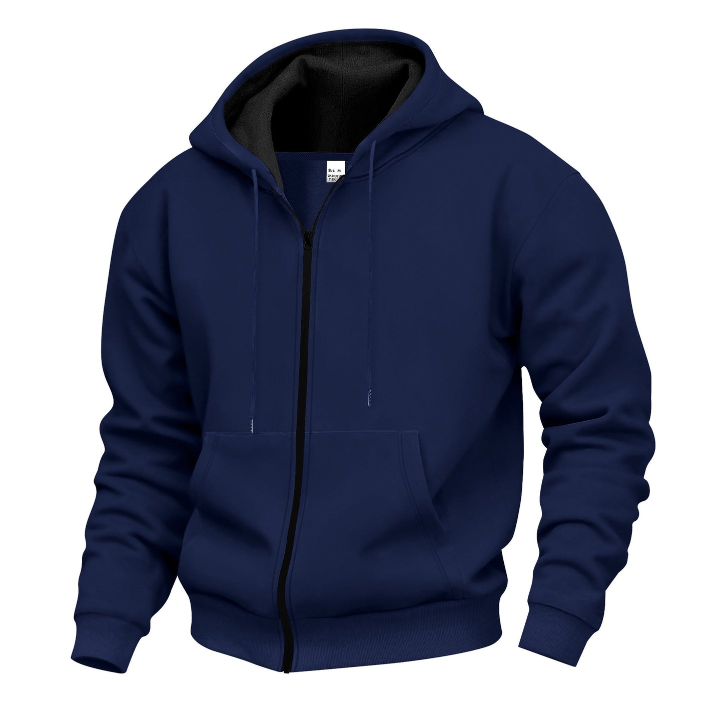 Herren Kapuzen-Sweatshirt mit Reißverschluss und Fleecefutter