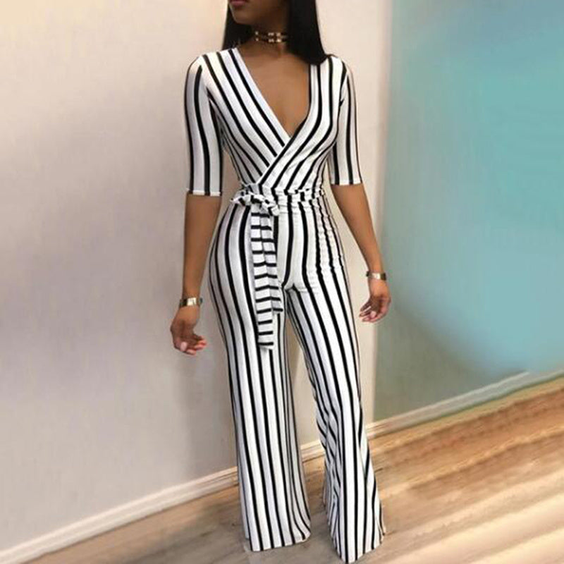 Gestreifter Overall
