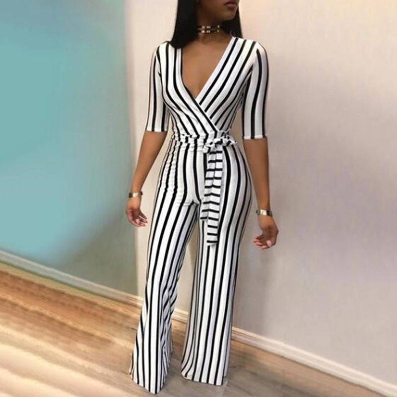 Gestreifter Overall