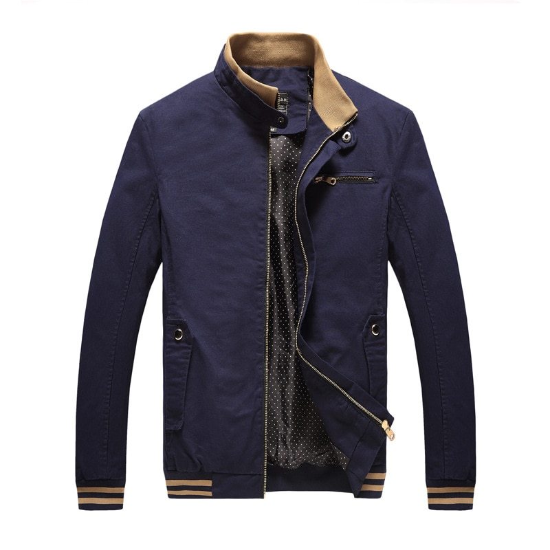 Herren Freizeitjacke aus reiner Baumwolle – Waschung | Frühling & Herbst Übergangsjacke