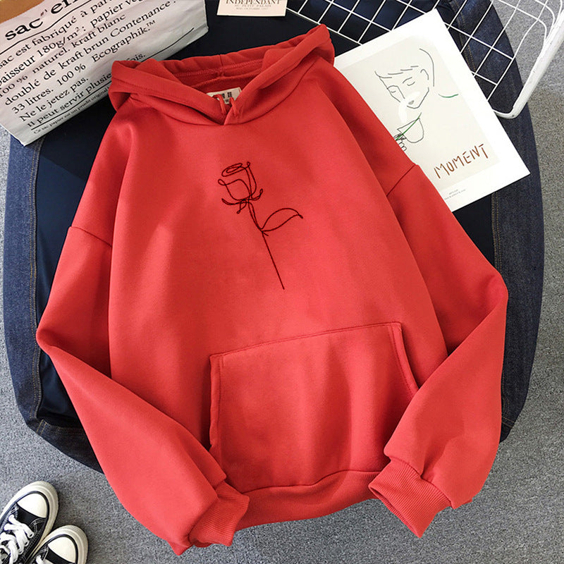 Rosane – Kapuzenpullover mit Rosen-Print für Damen