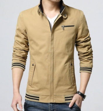 Herren Übergangsjacke aus reiner Baumwolle – Freizeitjacke für Frühling & Herbst