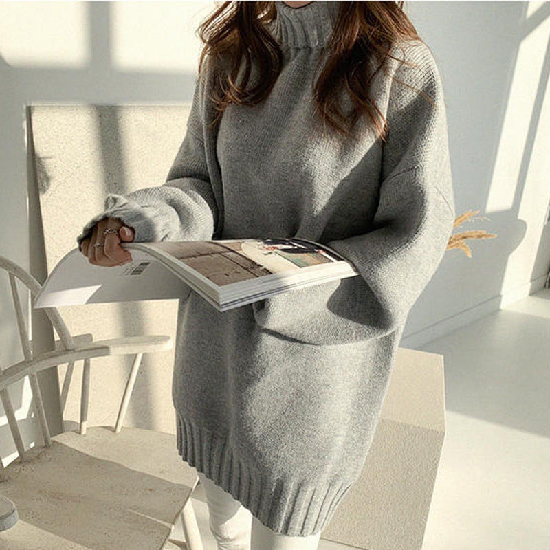 Wattierter Pullover mit hohem Kragen