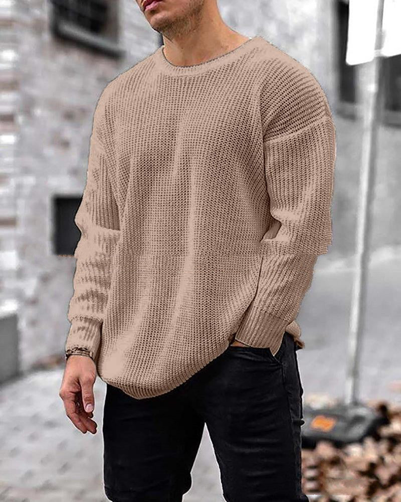 Herren Strickpullover – Locker geschnittenes Oberteil für Herbst und Winter
