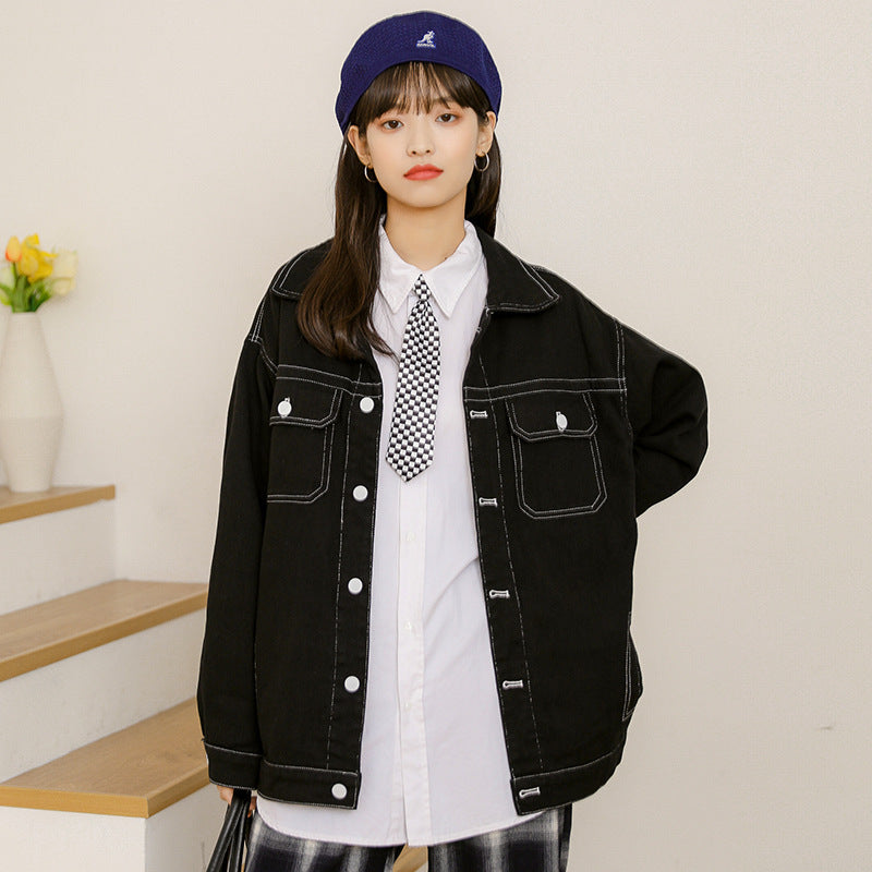 Casual Jacke Lose Alle Match Denim Jacke Frauen
