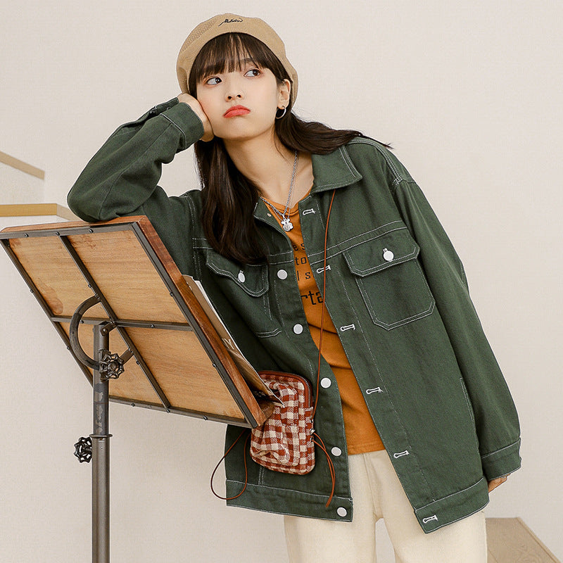 Casual Jacke Lose Alle Match Denim Jacke Frauen