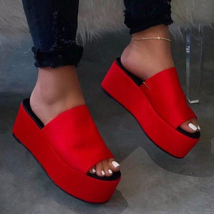 Sommer Plateausandalen Leopardenmuster Damen Sandale Flache Schuhe Casual Damen Peep Toe Schwarze Plateausandalen