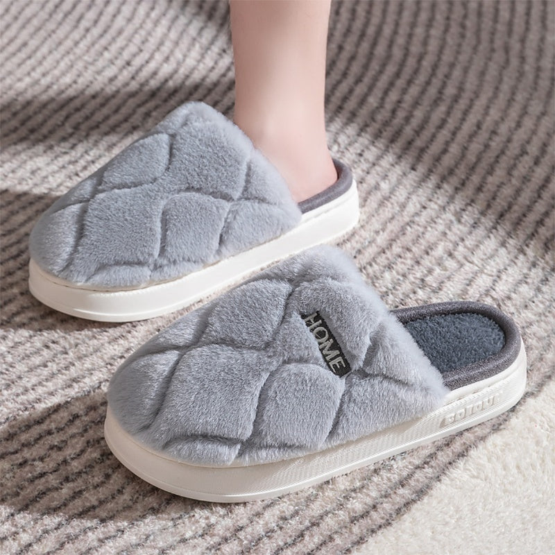 Plüsch Hausschuhe Winter Für Frauen Innen Boden Schlafzimmer Home Slipper Warme Feste Haus Schuhe Männer Paar