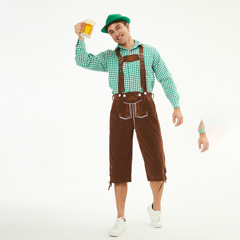 German Suspender Pants Beer Clothing Munich Beer Festival Clothing Bar Embroidered Suspender Pants