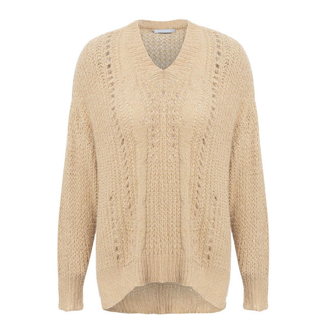 Hohlpullover Pullover Strickpullover