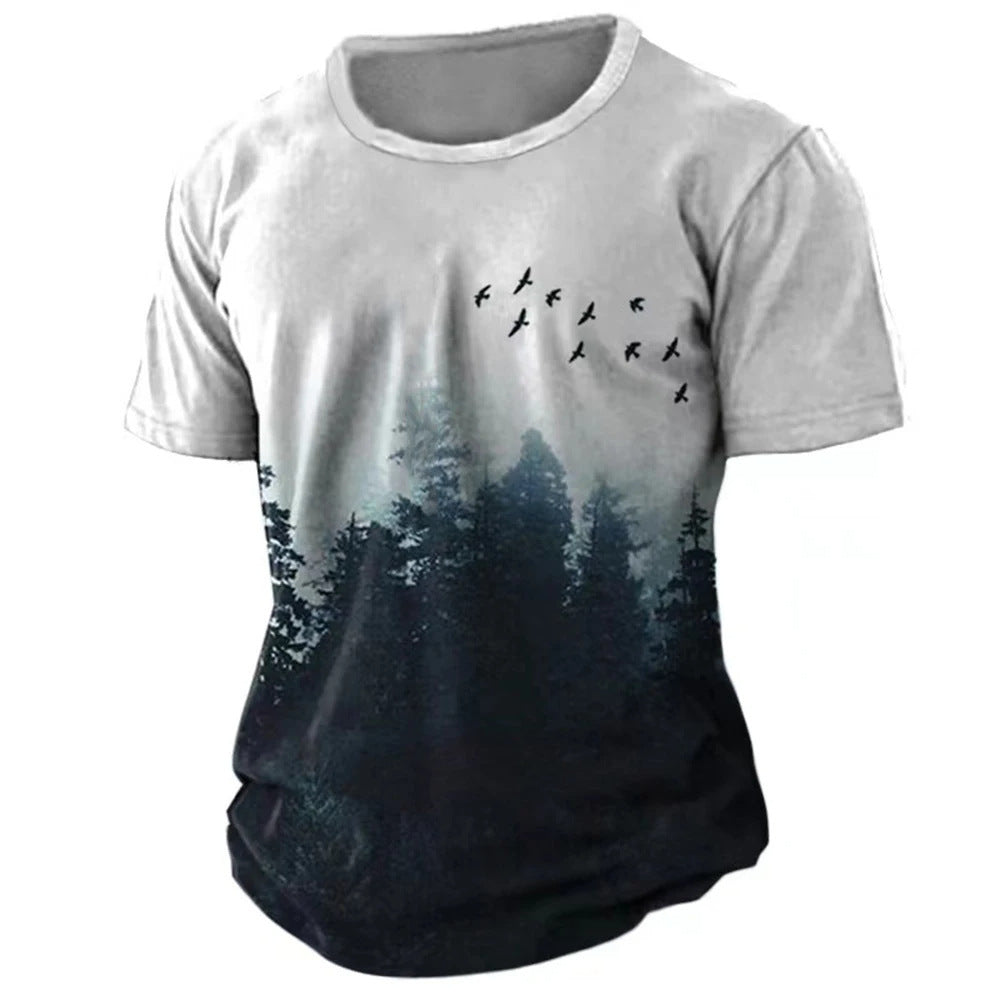 Lässiges Herren-T-Shirt mit Rundhalsausschnitt – Jetzt im 1+1 GRATIS Aktionsangebot!