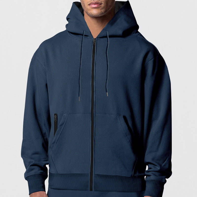 Herren Fleece Hoodie mit Reißverschluss – Warmer Kapuzenpullover für Herbst & Winter