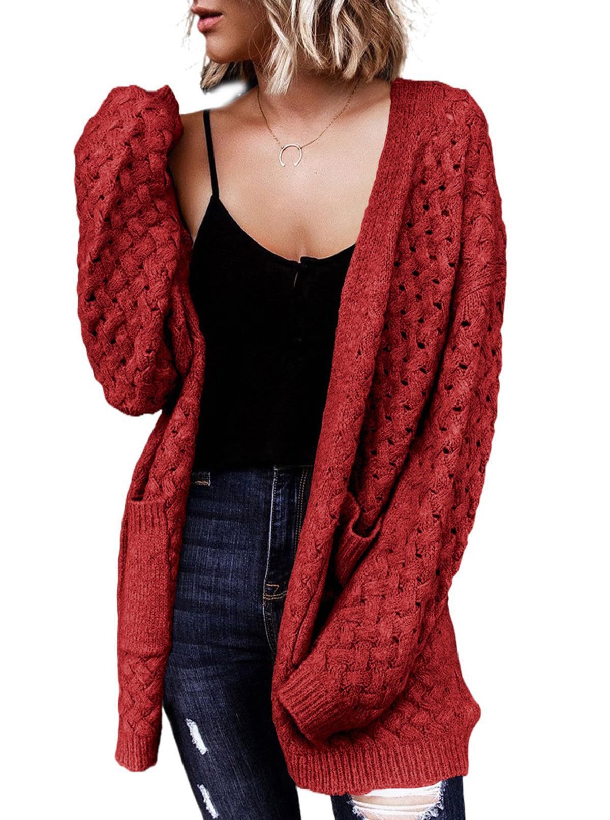 Gestrickter Cardigan Pullover Mantel für Damen