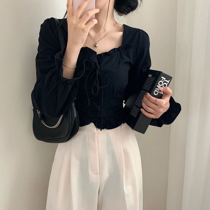 Retro Minority Einfache Bluse für Damen