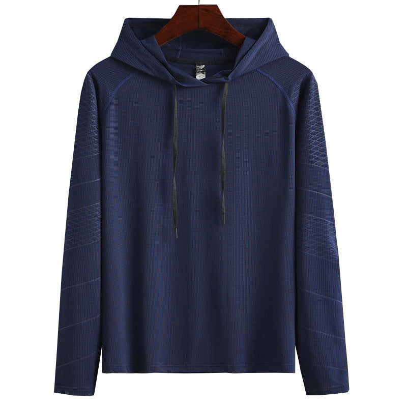 Herren Langarm Kapuzen-Sportshirt – Sonnenschutz & Atmungsaktiv