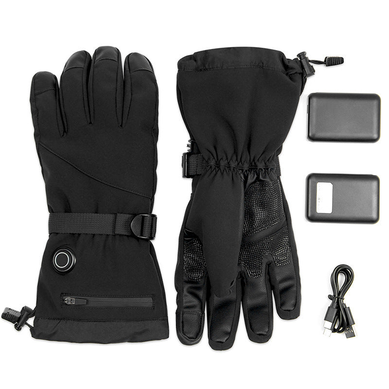 Beheizbare Motorradhandschuhe aus Schafsleder mit Touchscreen