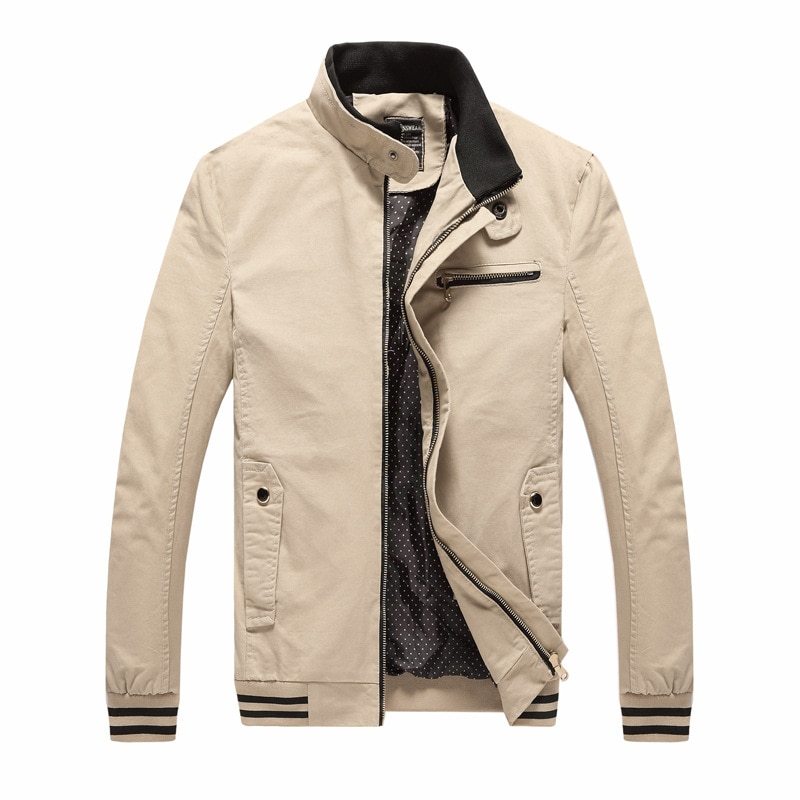 Herren Freizeitjacke aus reiner Baumwolle – Waschung | Frühling & Herbst Übergangsjacke