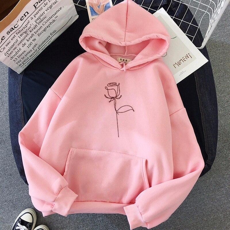 Rosane – Kapuzenpullover mit Rosen-Print für Damen