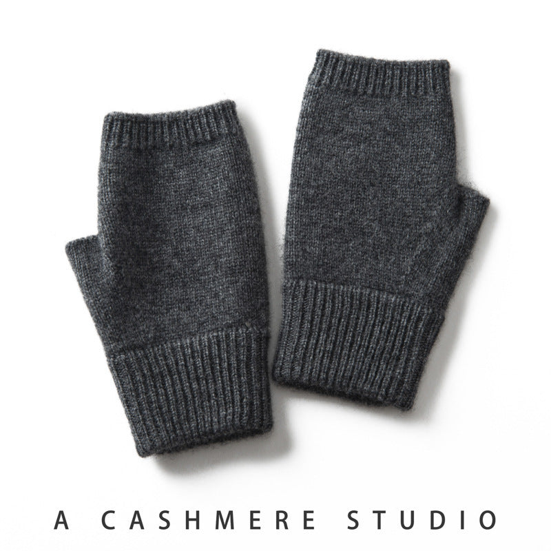 Reine Kaschmir Halbfingerhandschuhe für Frauen Herbst Winter verschiedene Farben
