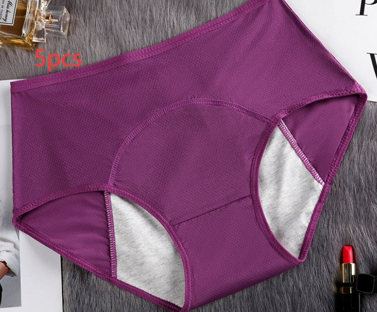 5 Stück Menstruationsunterwäsche für Damen, auslaufsichere Höschen
