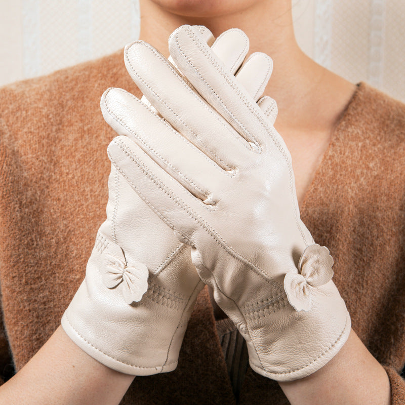 Schmetterlingshandschuhe im koreanischen Stil mit geteilten Fingern für Damen