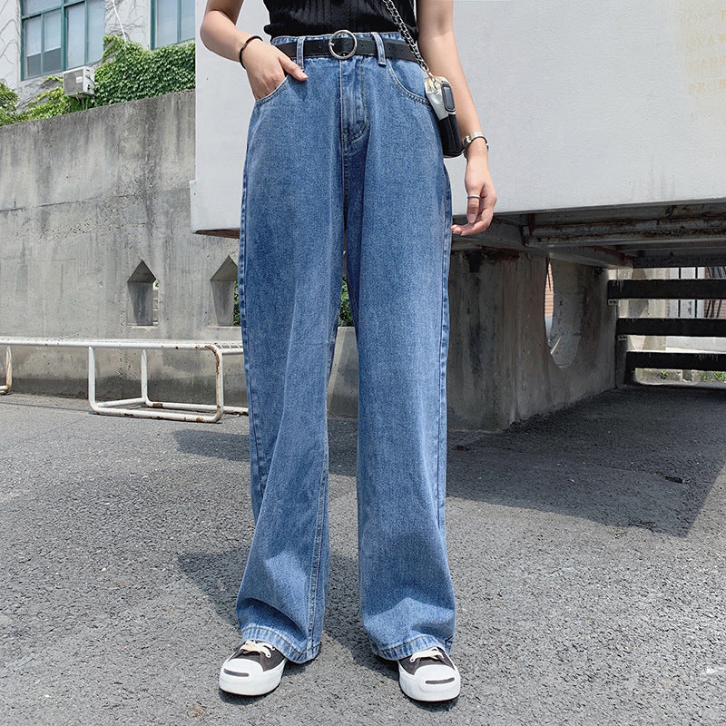 Gerade geschnittene lange Hose im koreanischen Stil