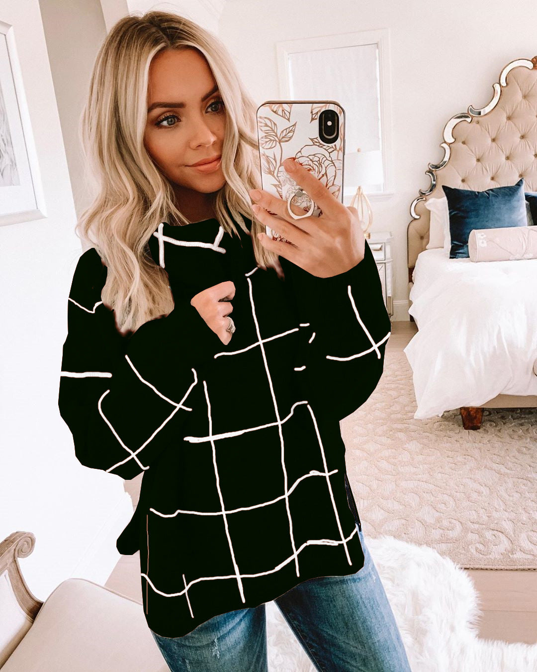 Karierter Pullover Pullover karierter Pullover