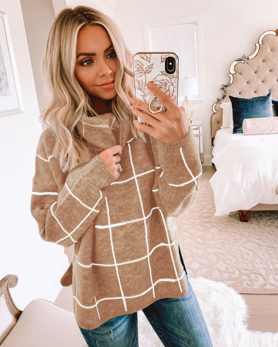 Karierter Pullover Pullover karierter Pullover