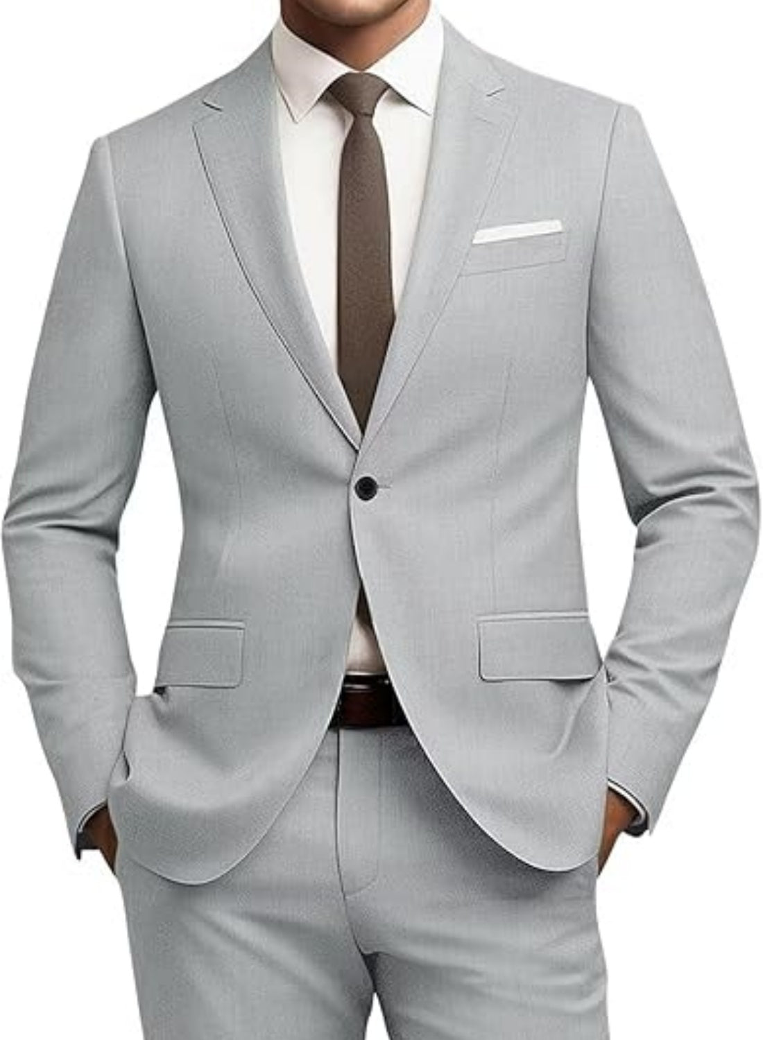 Herren Slim Fit Anzug – 2-teiliges Set für Business & Freizeit
