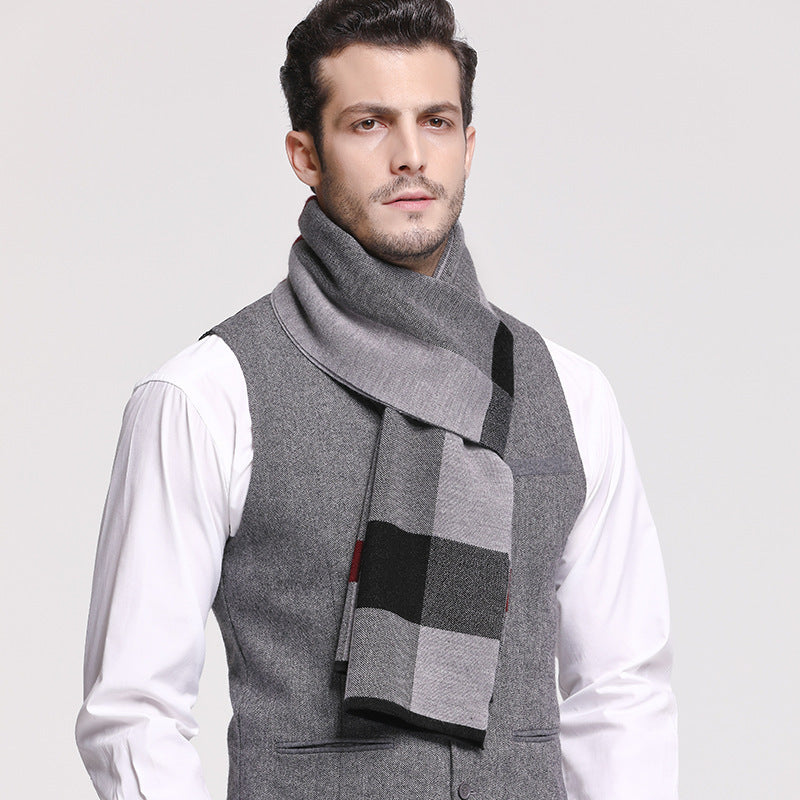 Basolan Wollschal Herren – Warmes Winteraccessoire im Karo-Design