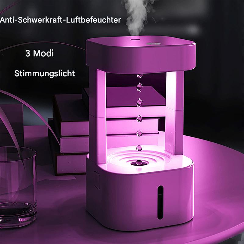 Kreativer Anti-Schwerkraft-Wassertropfen-Luftbefeuchter, Klimaanlage, Nebelspray, leises Schlafzimmerbüro für den Haushalt mit 580 ml Wassertank
