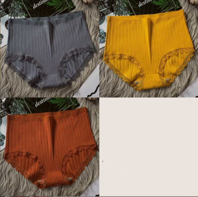 Atmungsaktive Baumwollunterwäsche mit hoher Taille für Damen