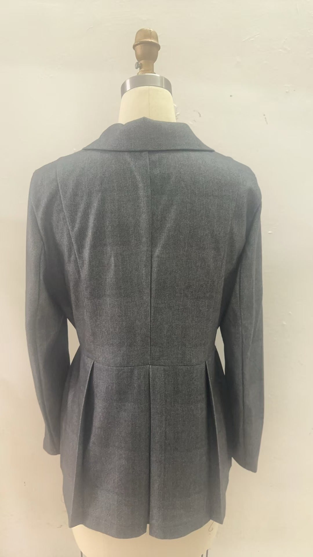Damen Grob Blumen Slim-Fit Fashion Blazer