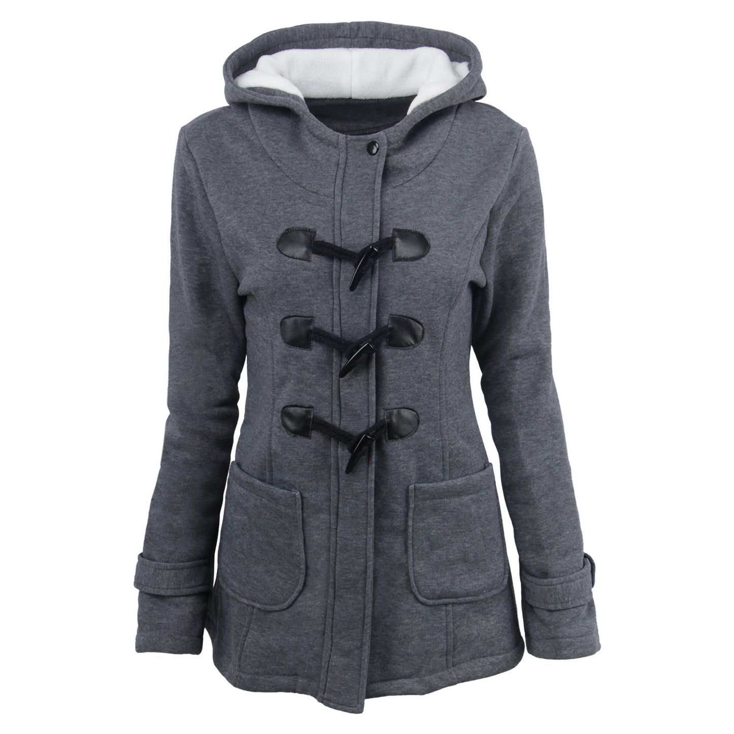 Warme Winterjacken mit Pelzkragen für Damen, neuer Hupenknopf, langer Daunenmantel für Damen, Parka in Übergröße, Damenparka, Hoodies für Damen
