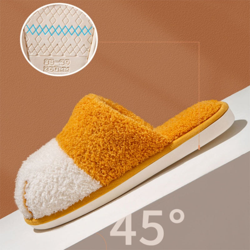 Pfoten-Hausschuhe, Herbst-Winter-Hausschuhe, Damen, Kawaii, pelzige Rutschen, Indoor-Boden, Schlafzimmerschuhe, Paar-Hausschuhe, warme Wohnungen