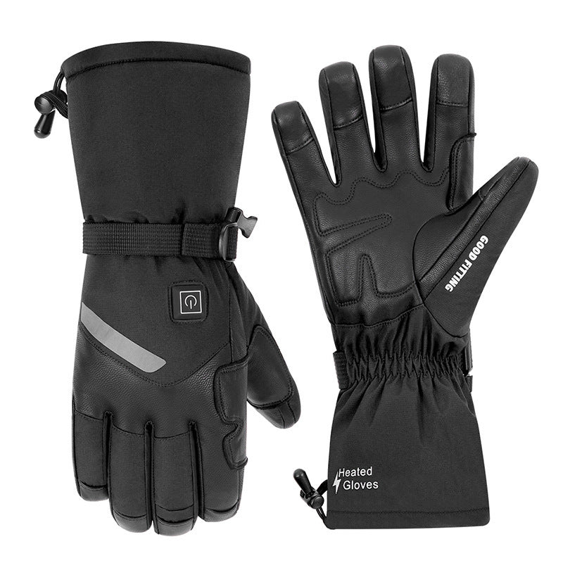Beheizbare Motorradhandschuhe aus Schafsleder mit Touchscreen