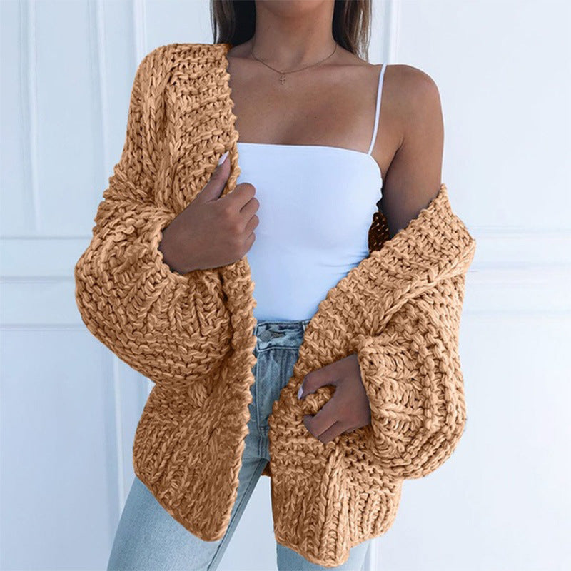 Strickjacke Fledermaus Shirt Pullover Damen Plüsch