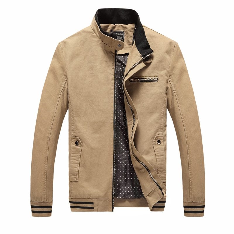 Herren Freizeitjacke aus reiner Baumwolle – Waschung | Frühling & Herbst Übergangsjacke