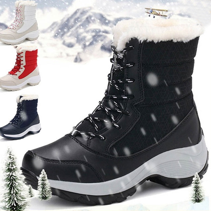 Schneestiefel Plüsch Warme Stiefeletten Für Damen Winterschuhe