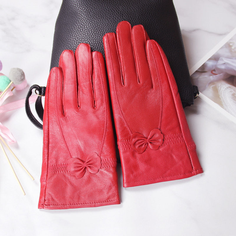 Schmetterlingshandschuhe im koreanischen Stil mit geteilten Fingern für Damen