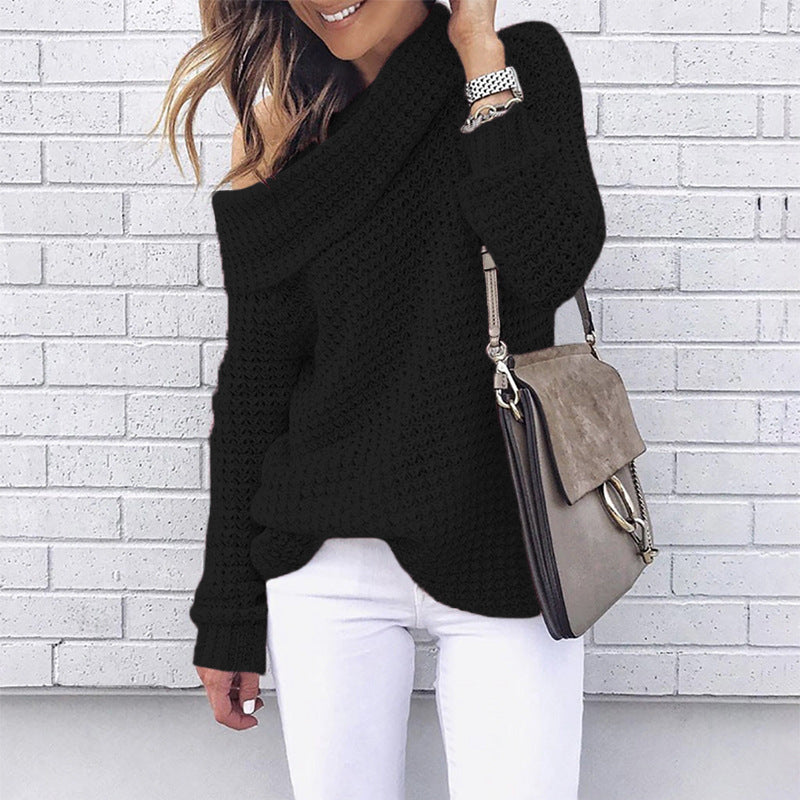 Pullover einfarbiger Rollkragenpullover