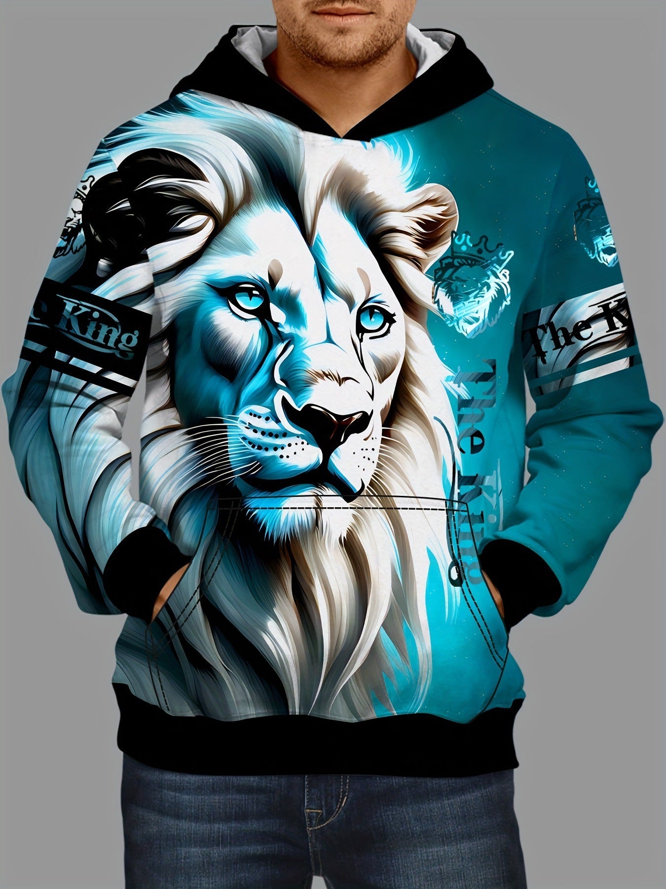 Vikings 3D Hoodie Herren – Lässiges Sweatshirt mit Kapuze für Frühling & Herbst