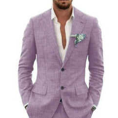Leichter Herren-Leinenanzug für Hochzeit & Feier – Slim Fit Zweiteiler